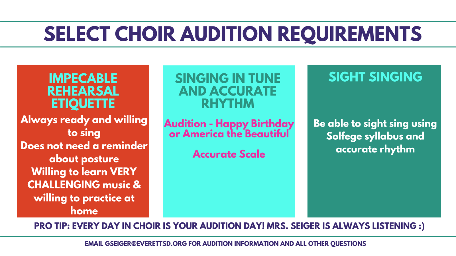 Select Choir Audition Poster Select Choir Audition Poster